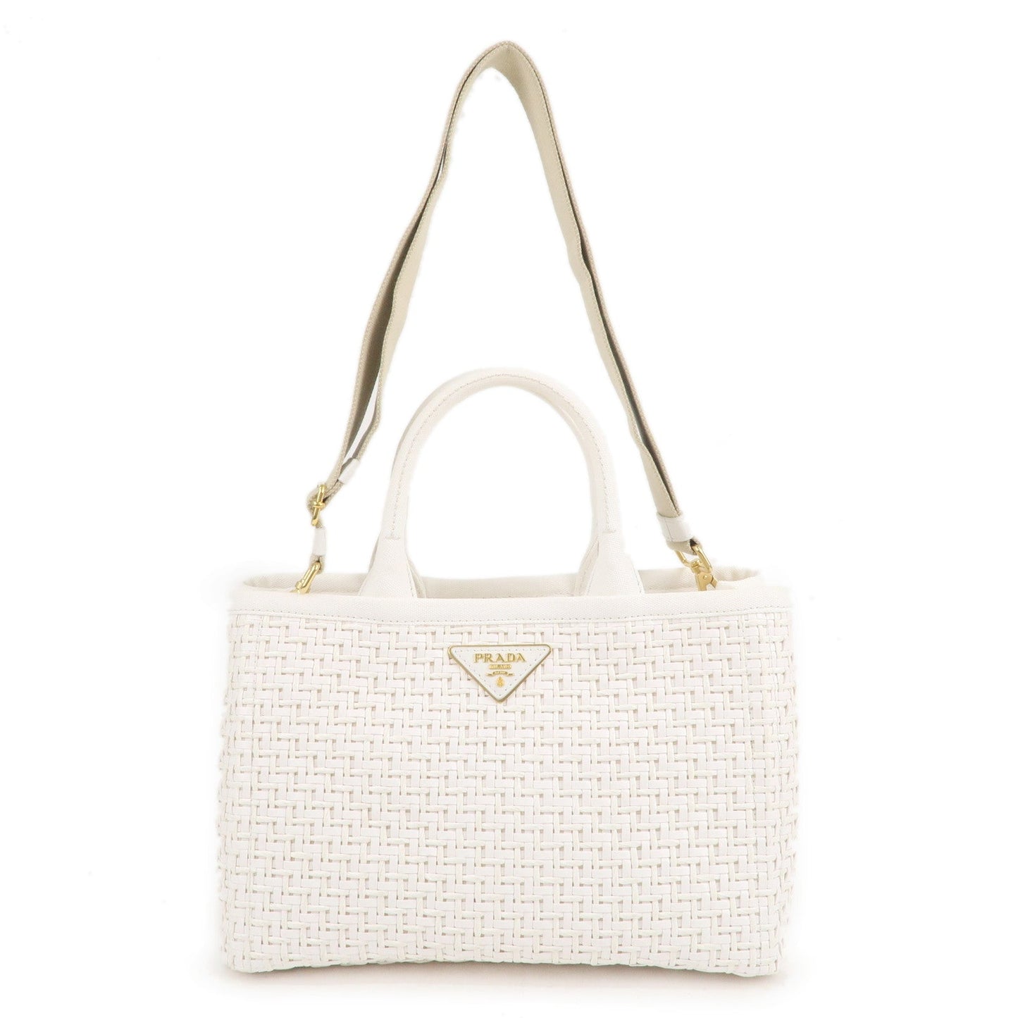 Prada Prada Canapa Straw Canvas 2Way Bag Shoulder Bag
