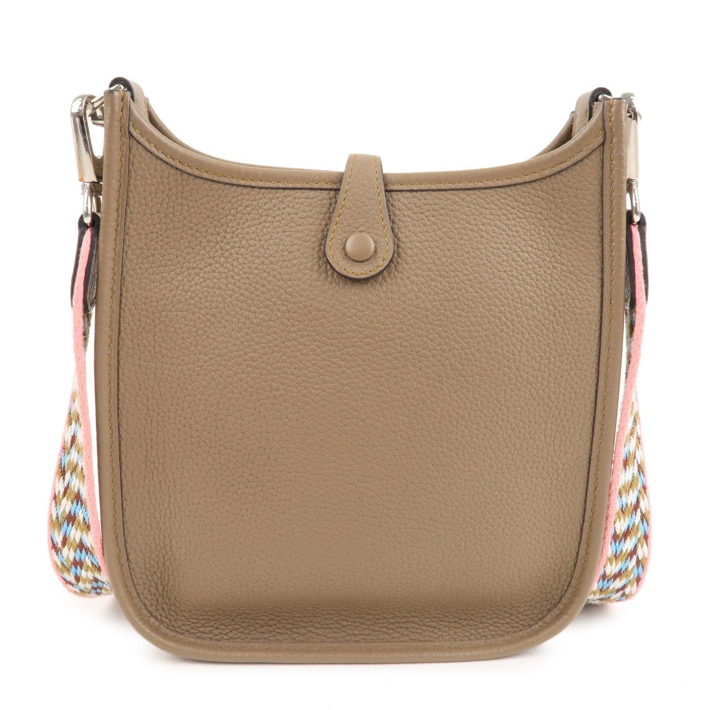 Hermes Luxury Taurillon Clemence Evelyne Tpm Shoulder Bag Brown