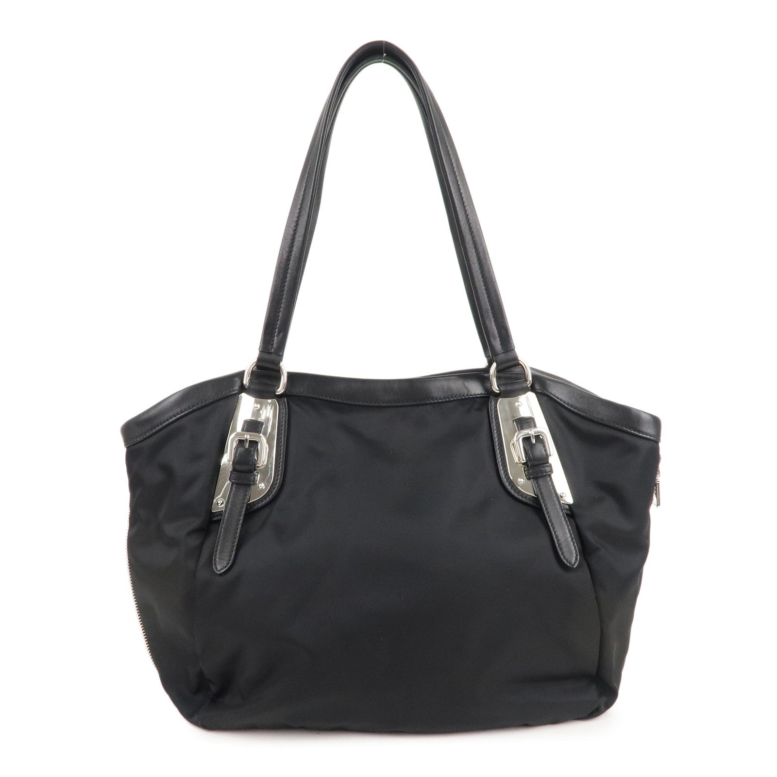 Prada Prada Nylon Leather Tote Bag Shoulder Bag Black