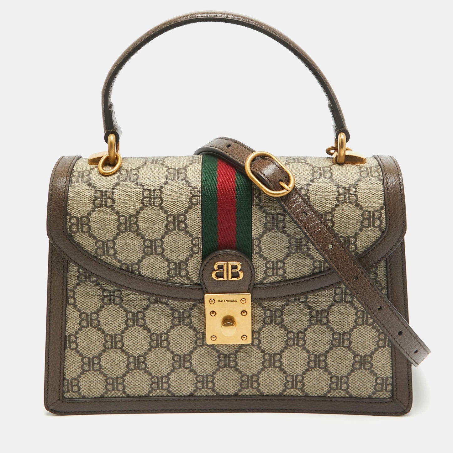 Gucci Luxury Balenciaga Trending X Coated Leather Canvas Brown Beige Apparel