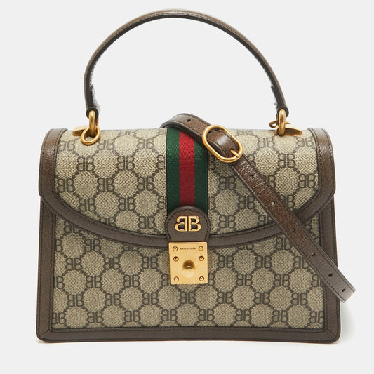 Gucci Luxury Balenciaga Trending X Coated Leather Canvas Brown Beige Apparel