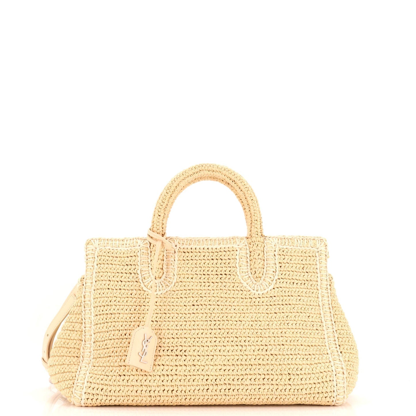 YSL Saint Laurent Saint Laurent Trending Rive Gauche Cabas Travel Raffia Woven Travel Bag