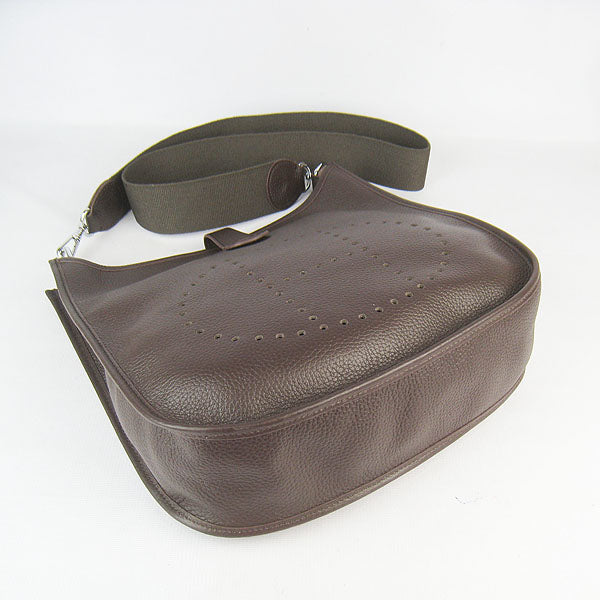 Hermes Luxury Evelyne I Handbag Dark Coffee Travel Bag