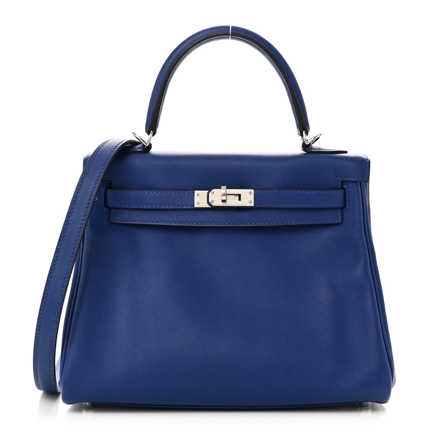 Hermes Swift Kelly Retourne Bleu Electrique Handbag Travel Bag
