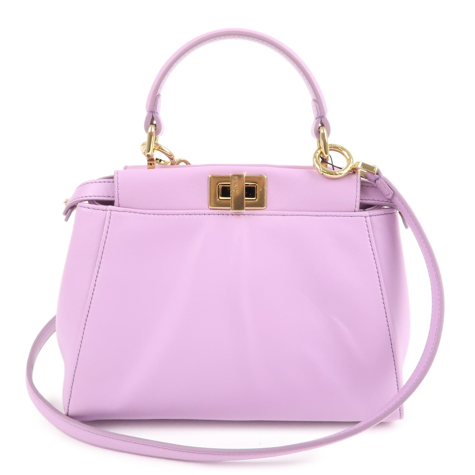 Bag Peekaboo 2Way Leather Purple Mini Mini Bag
