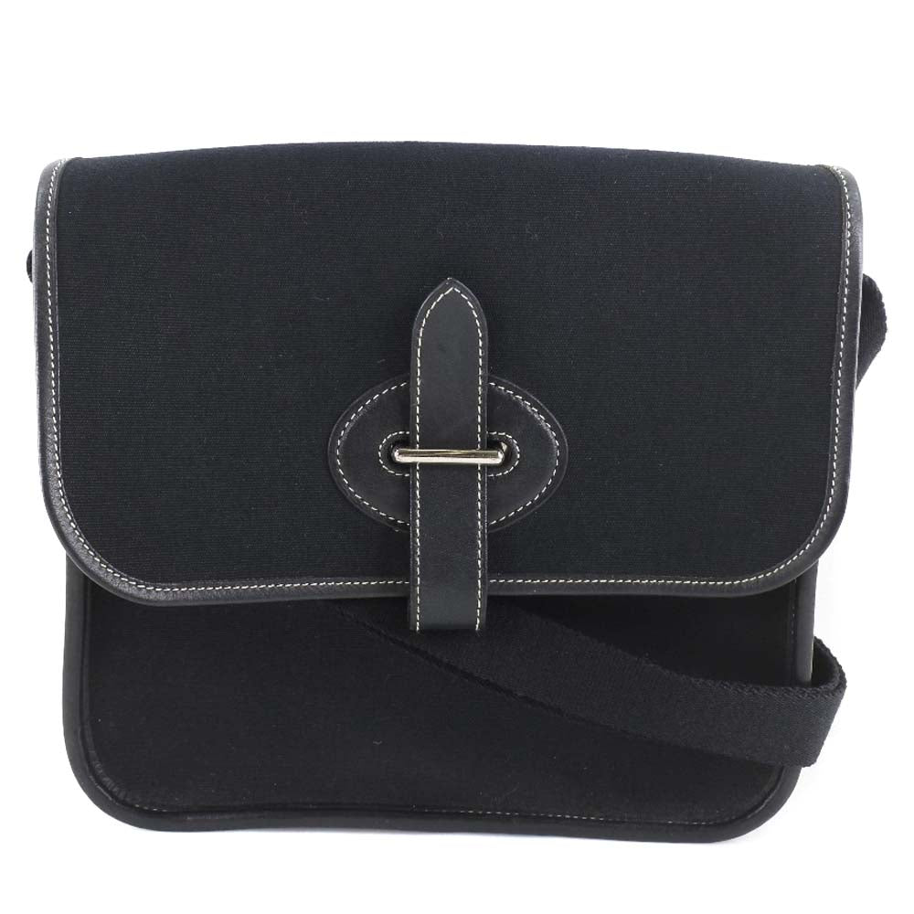 Hermes Shoulder Bag Buenaben Women Canvas Black