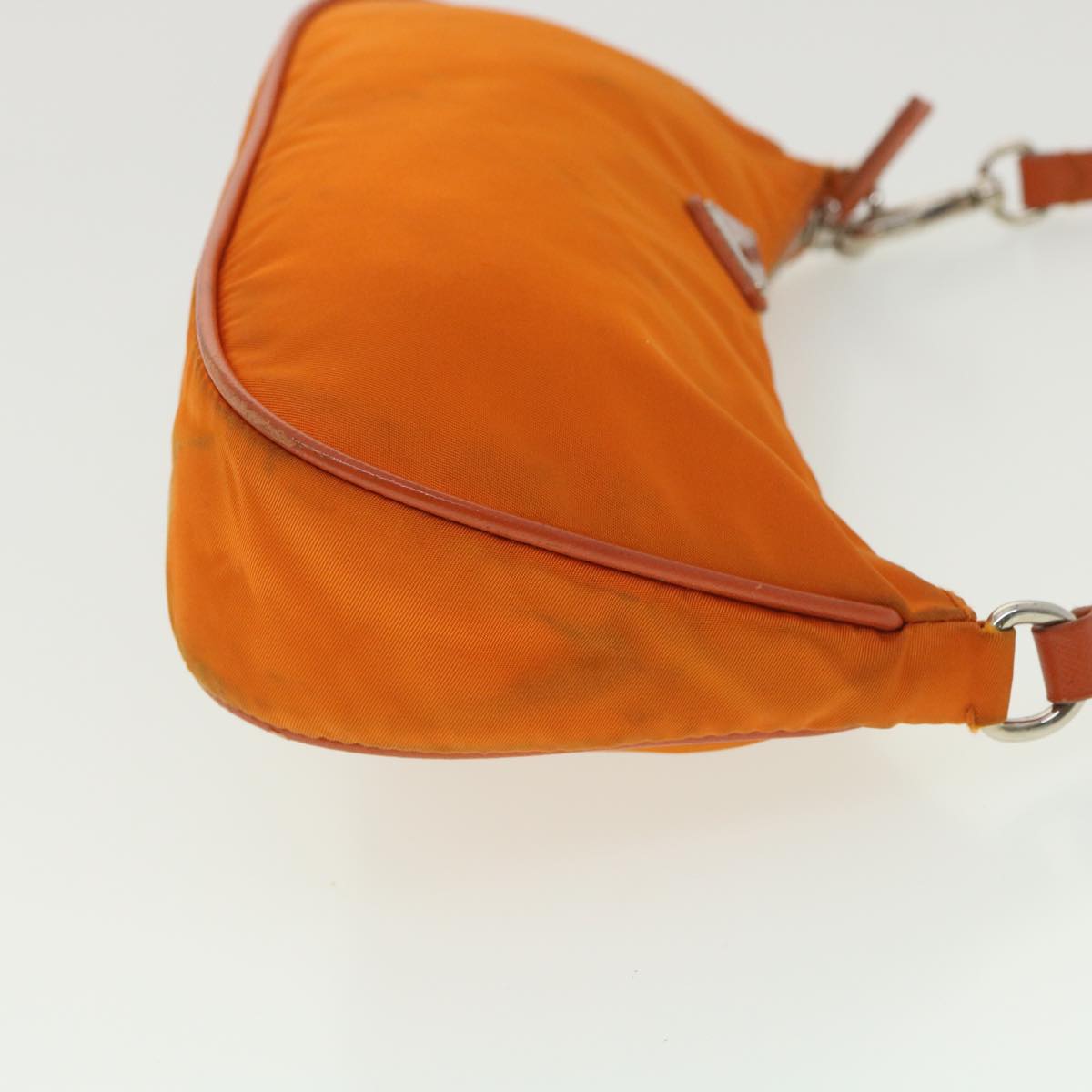 Prada Accessory Pouch Luxury Handbag Nylon Orange Clutch Bag