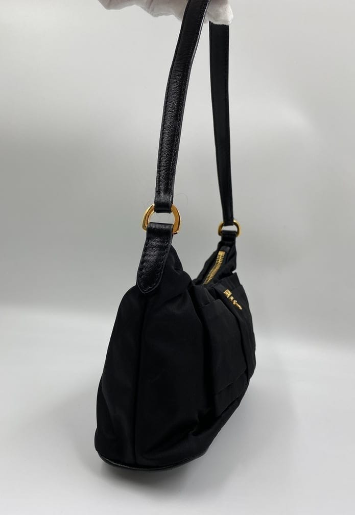 Prada Bow Bag Nylon Black Mini Shoulder Bag