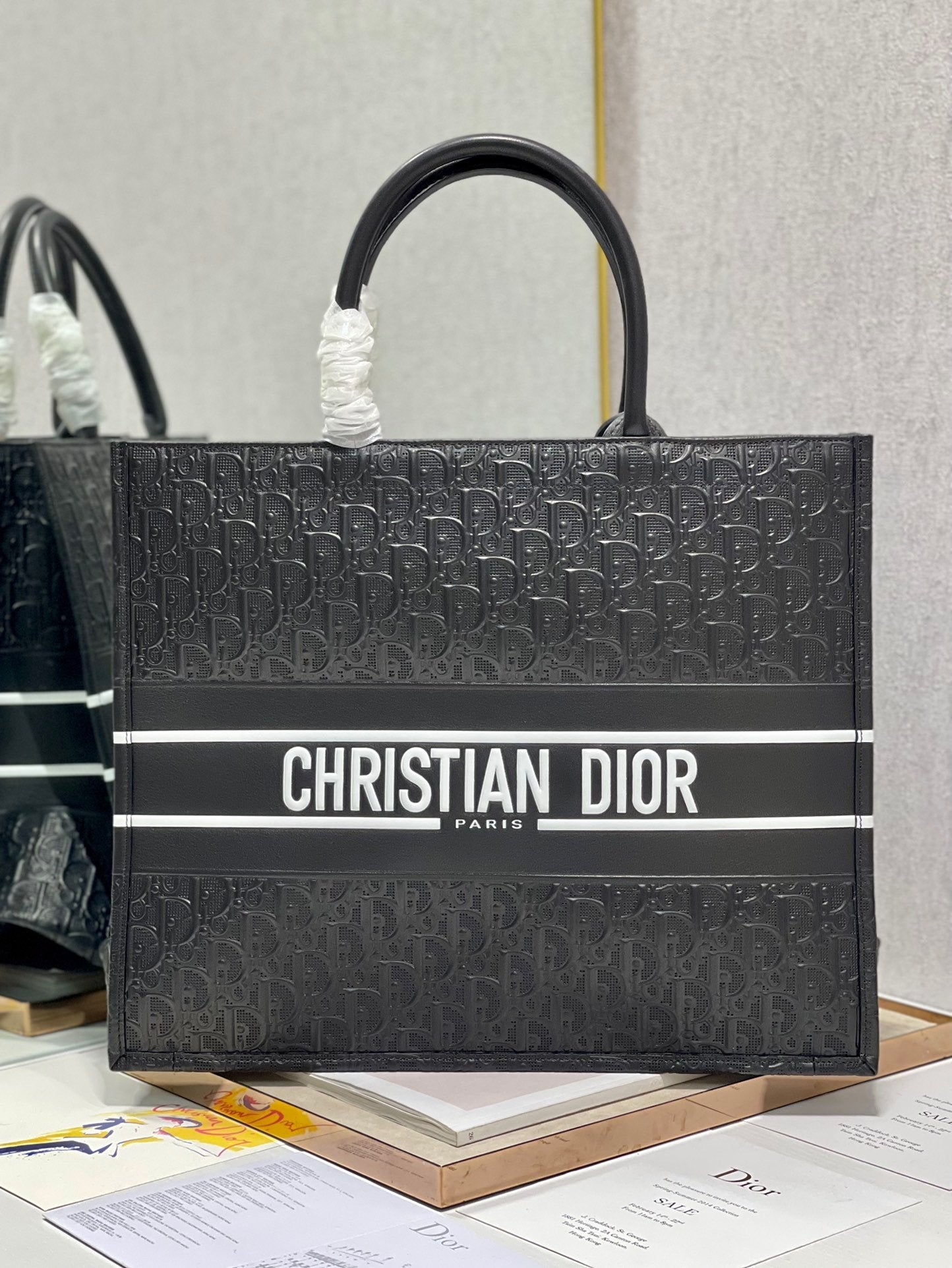 Book Cd Black Large Book Tote Bag Cd M1286Zwsom900