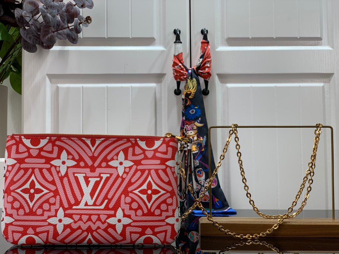Top Quality Top Quality Crafty Double Zip Canvas Monogram Crossbody Bag 79In20Cm 4861