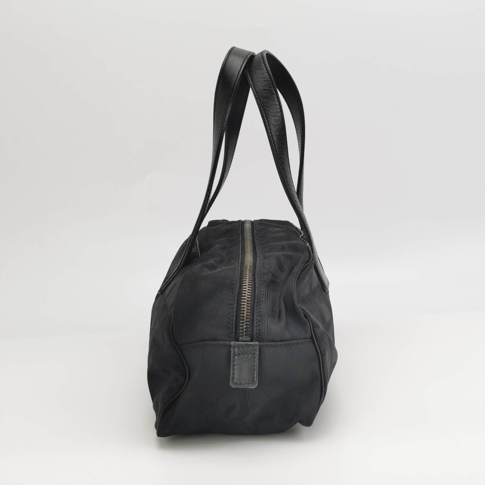 Chanel Line Boston Bowling - Fabric Black Travel Bag