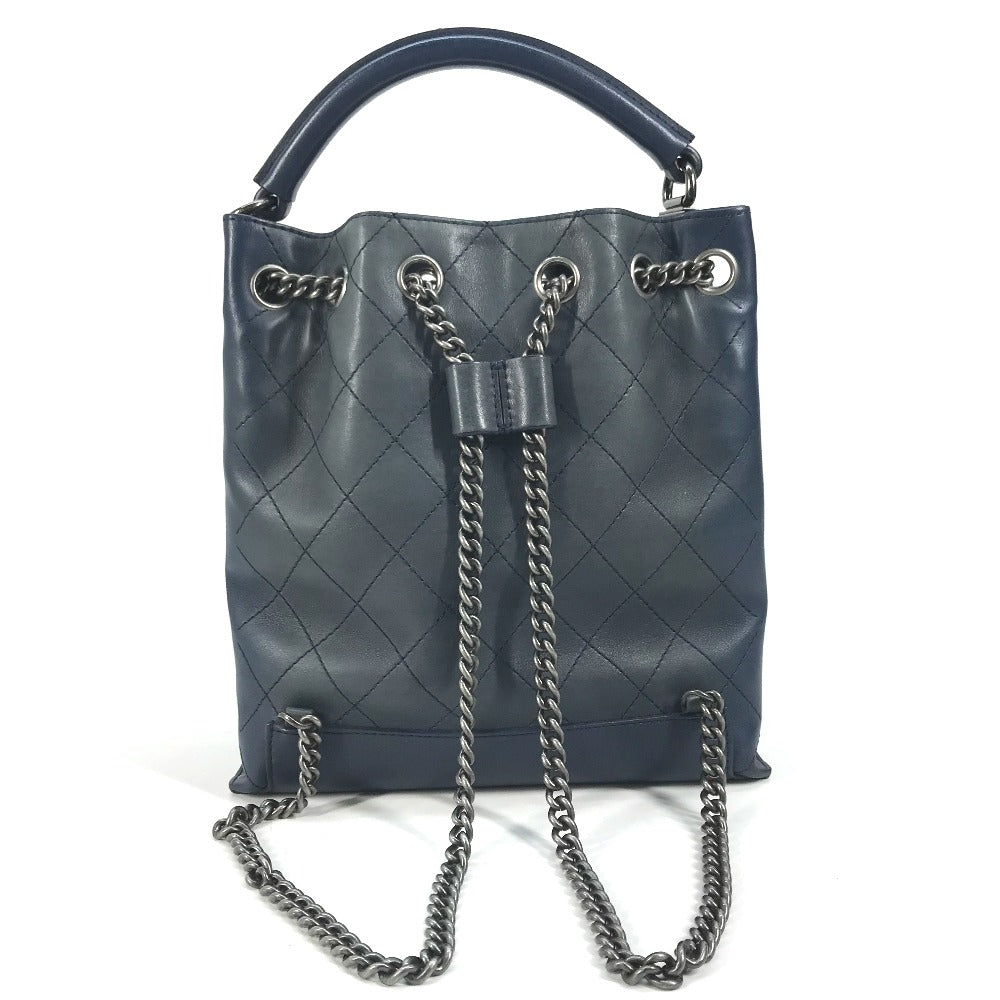 Chanel Matelasse CC COCO Mark Blue Leather Shoulder Bag