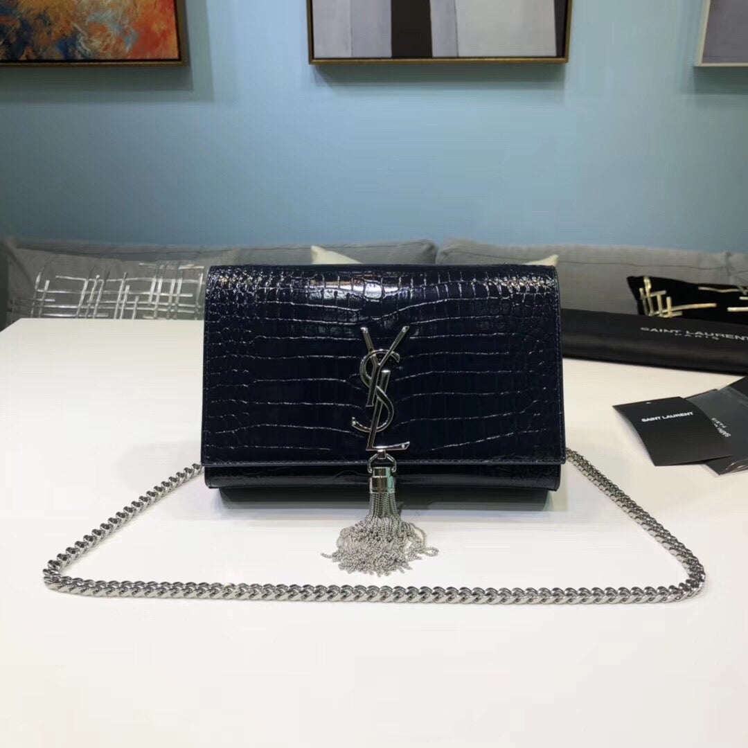 YSL Saint Laurent YSL Top Quality Kate Bag With Tassel Black Small Travel Bag
