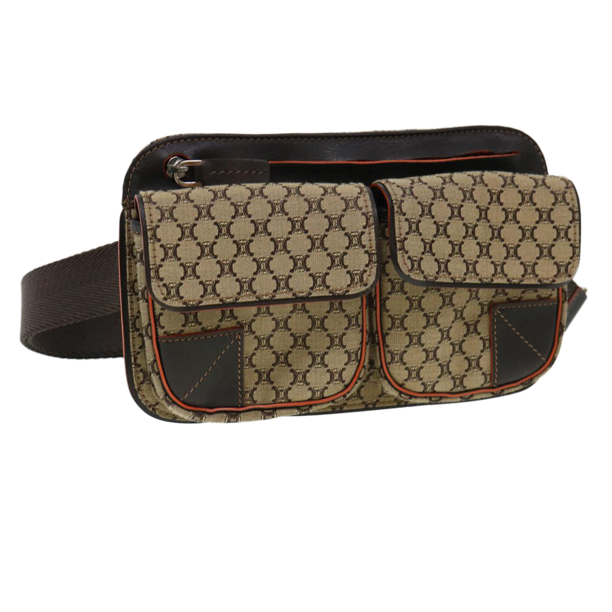Luxury Macadam Waist Bag Orange Canvas Beige Travel Bag