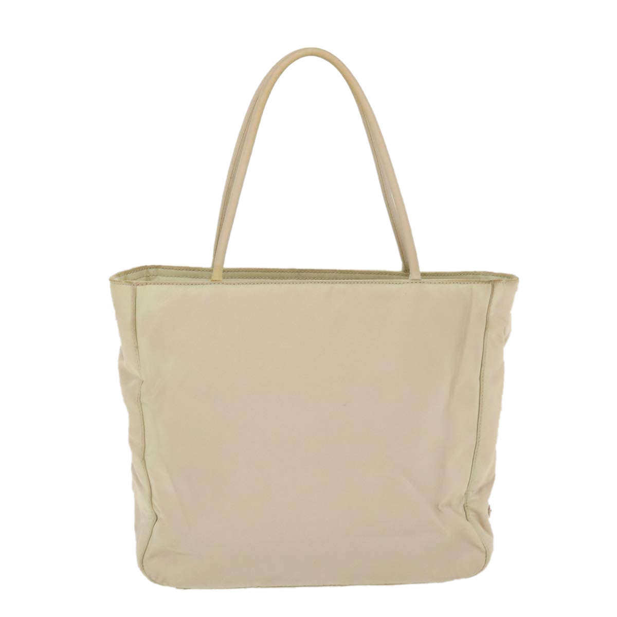 Prada Hand Bag Nylon Cream Travel Bag