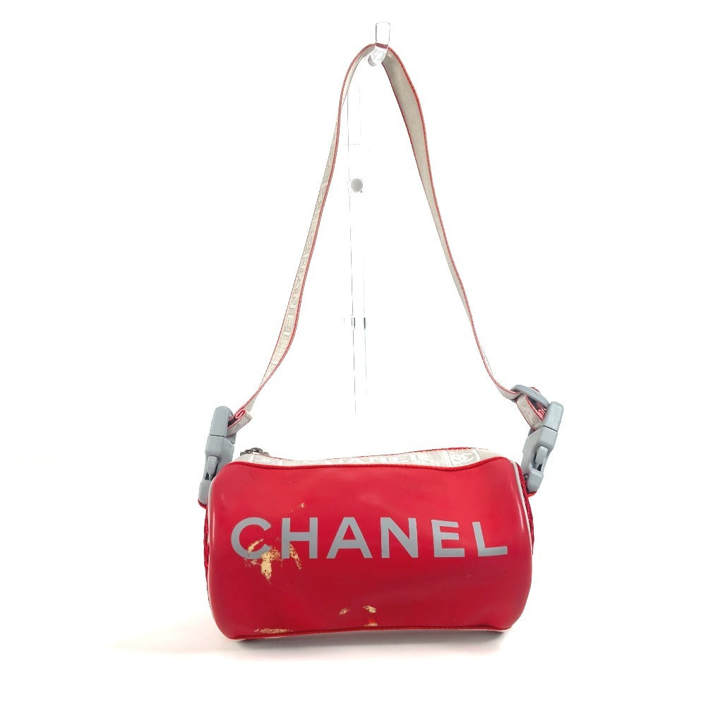 Chanel rubber Sports Bicolor logo Red Handbag