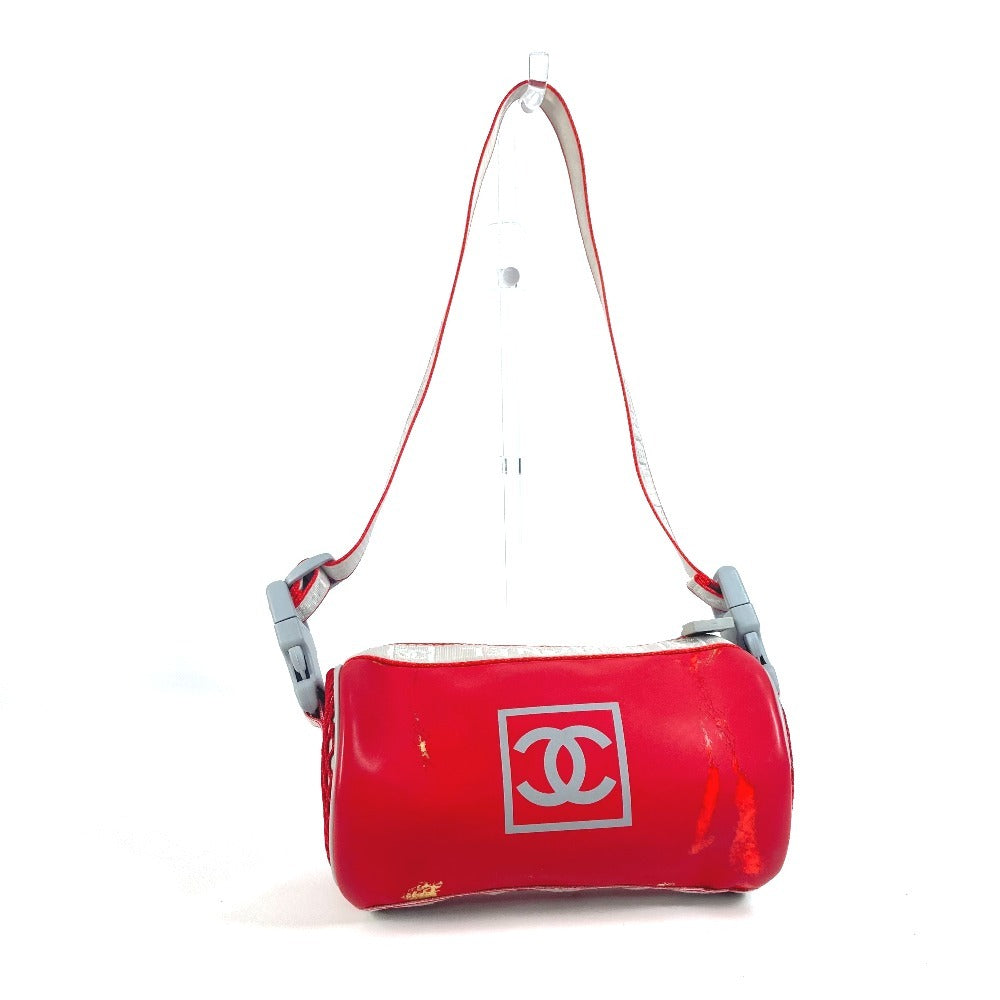 Chanel rubber Sports Bicolor logo Red Handbag