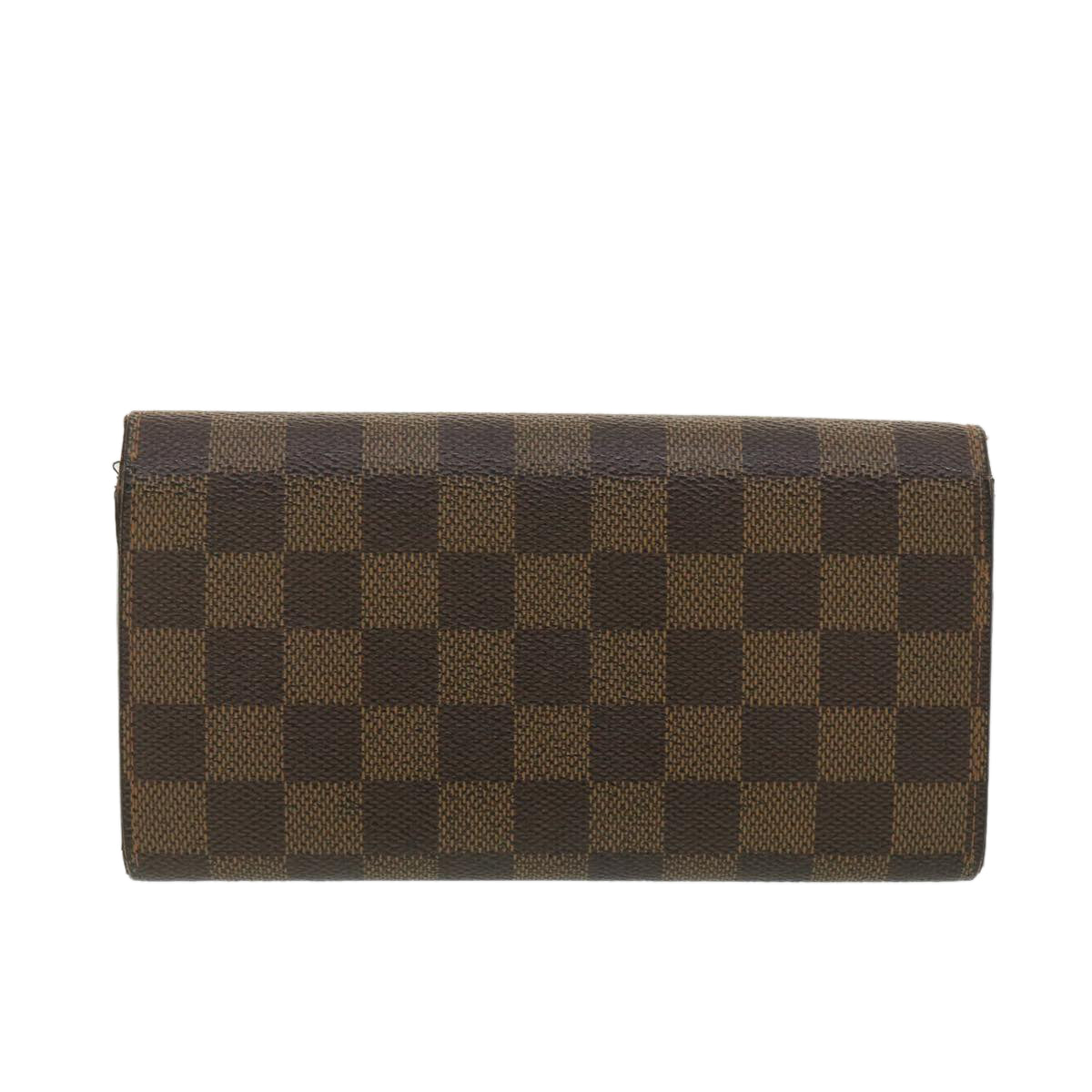 Louis Vuitton Damier Ebene Portefeuille Sarah Long Wallet LV