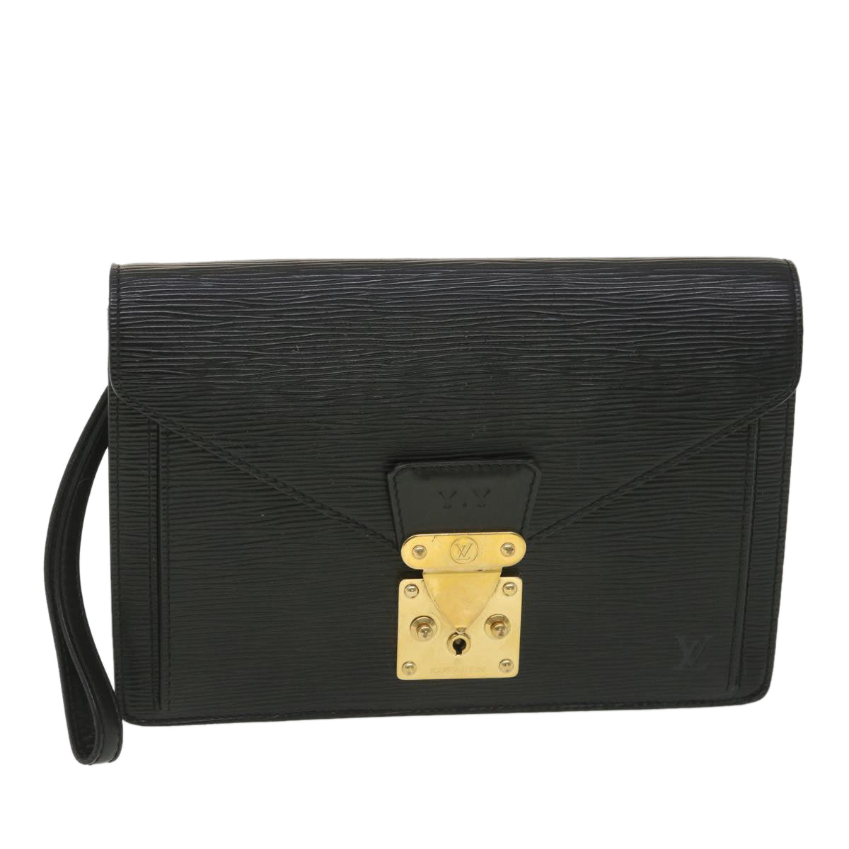 LOUIS VUITTON Epi Serie Dragonne Hand Bag Black M52612 LV 38745