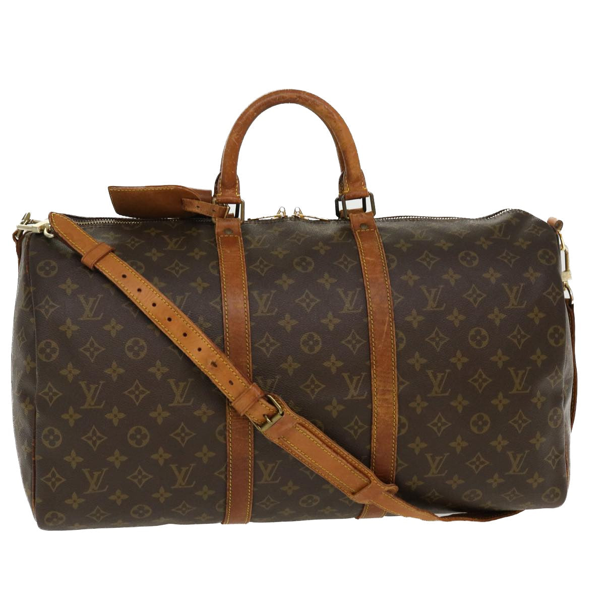LOUIS VUITTON Monogram Keepall Bandouliere 50 Boston Bag M41416 LV 38760
