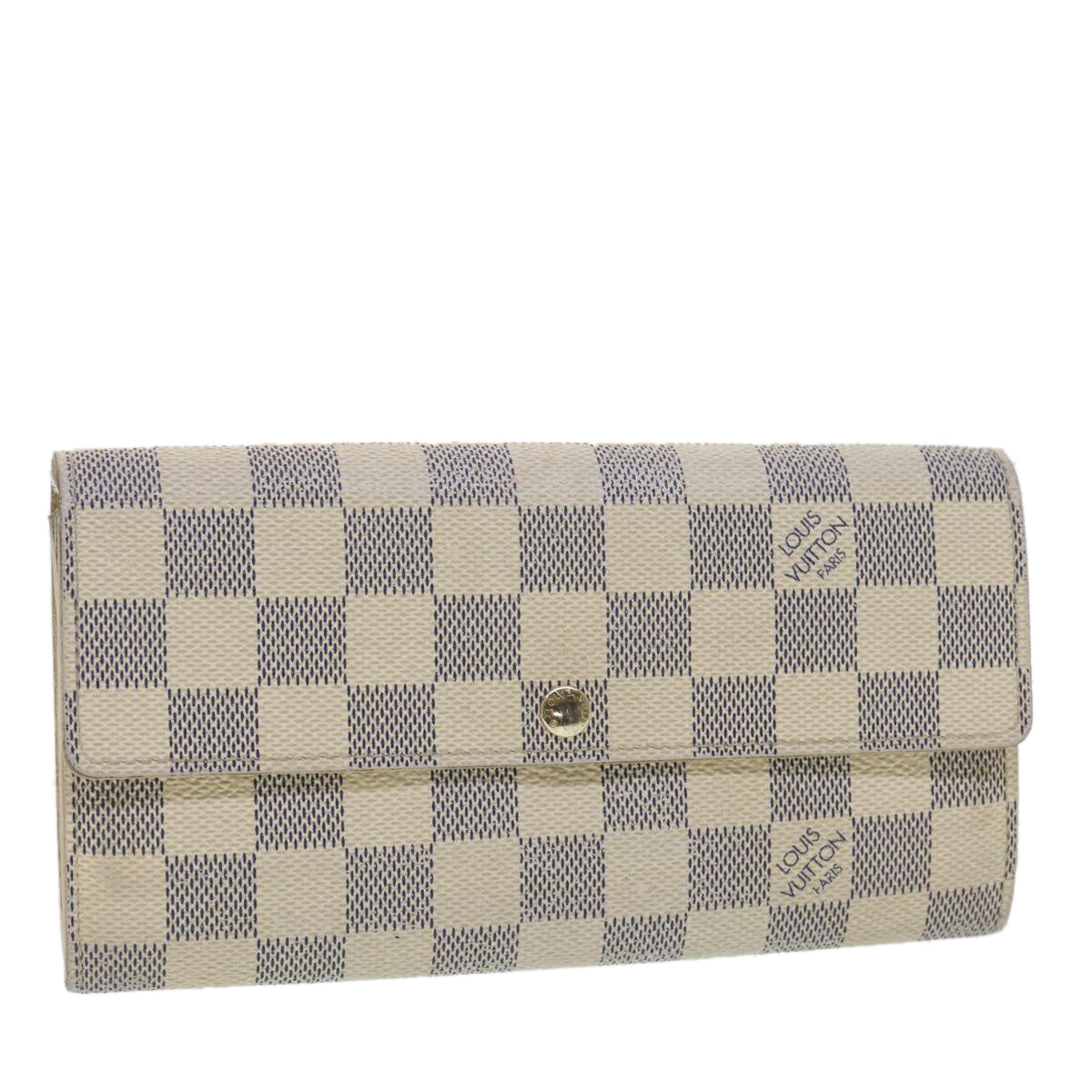 Louis Vuitton Damier Azur Portefeuille Sarah Long Wallet LV Style 2
