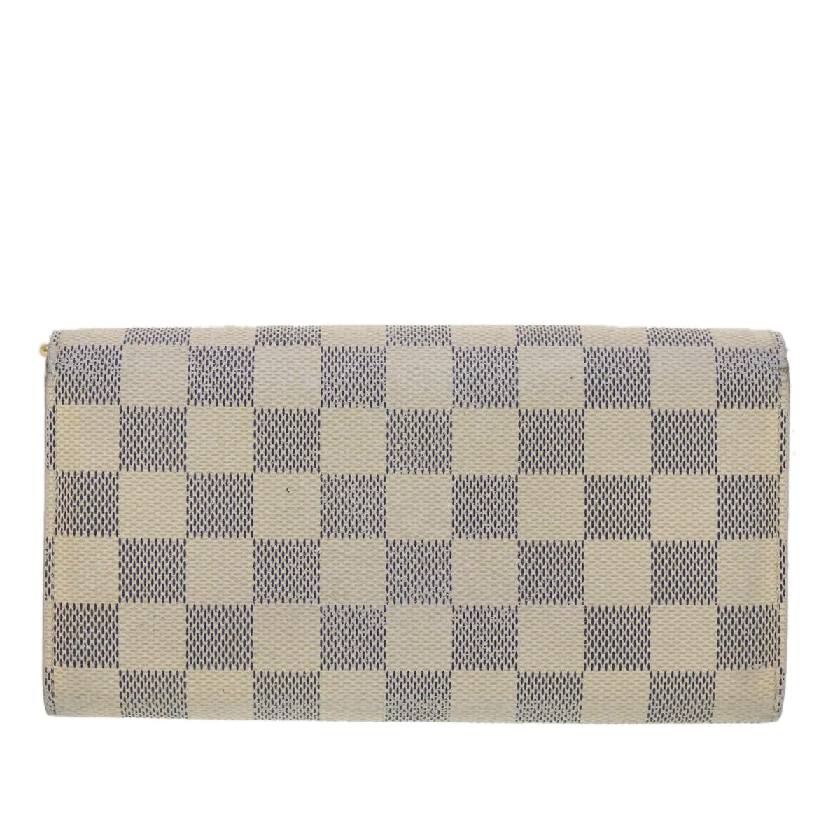 Louis Vuitton Damier Azur Portefeuille Sarah Long Wallet LV Style 2
