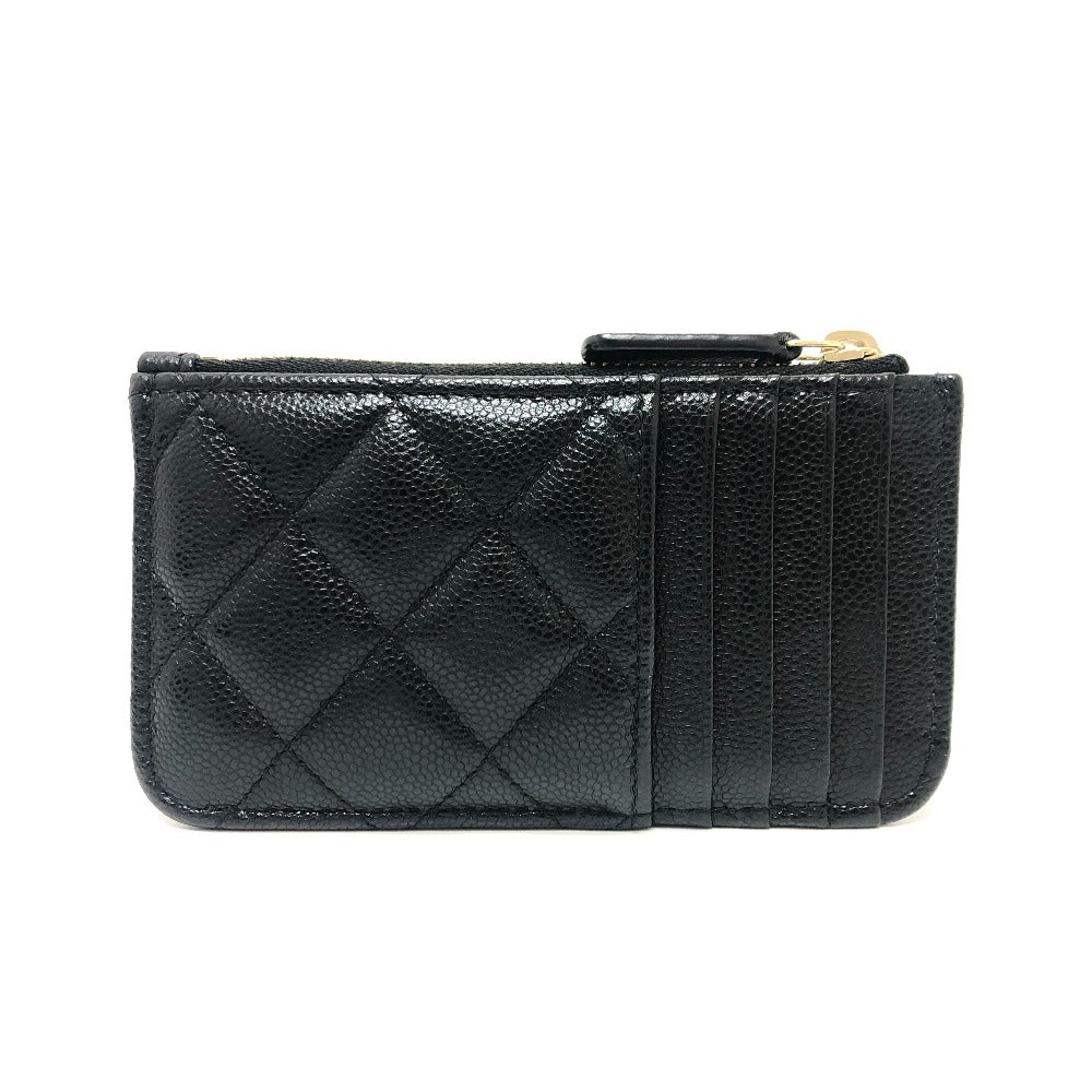 Chanel Coin Caviar skin COCO Mark Matelasse Black Handbag