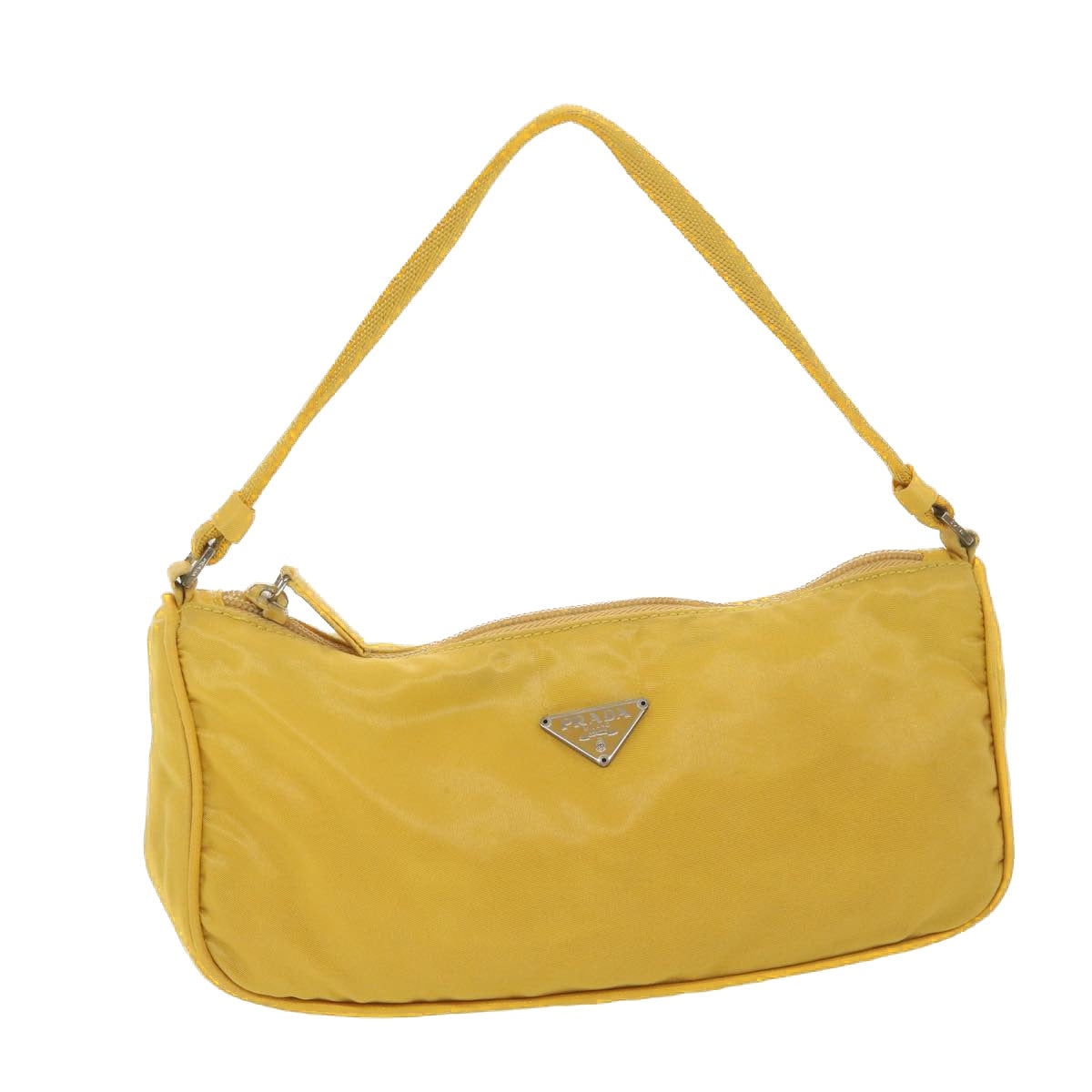 Prada Accessory Pouch Luxury Handbag Nylon Yellow Clutch Bag Nylon Yellow 38793