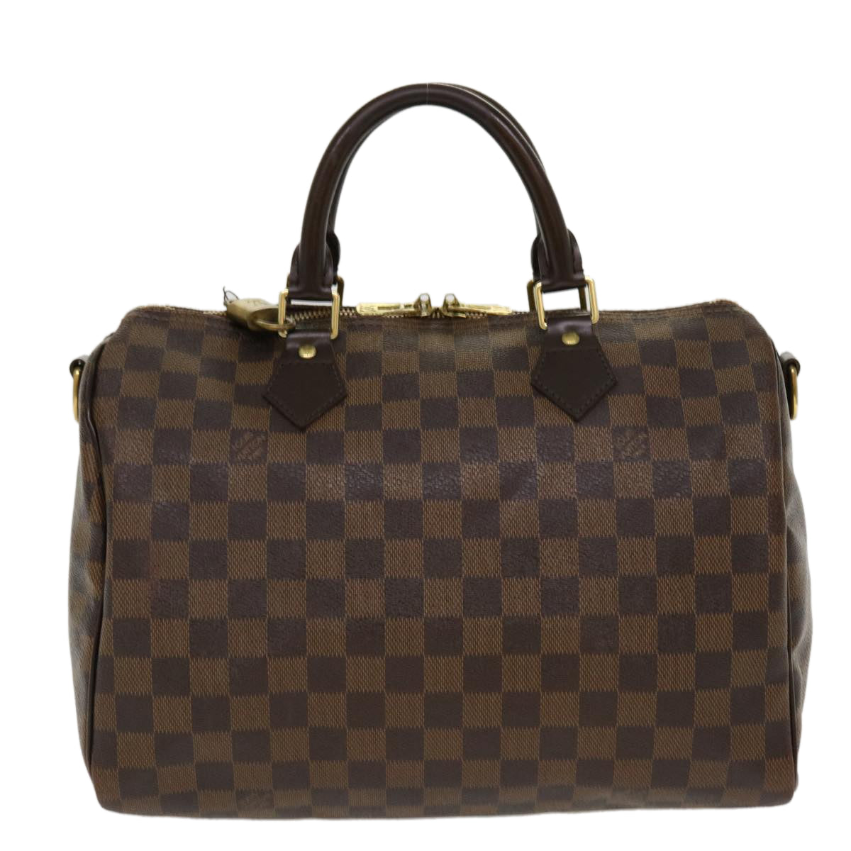 LOUIS VUITTON Damier Ebene Speedy Bandouliere 30 Hand Bag N41367 LV 38914