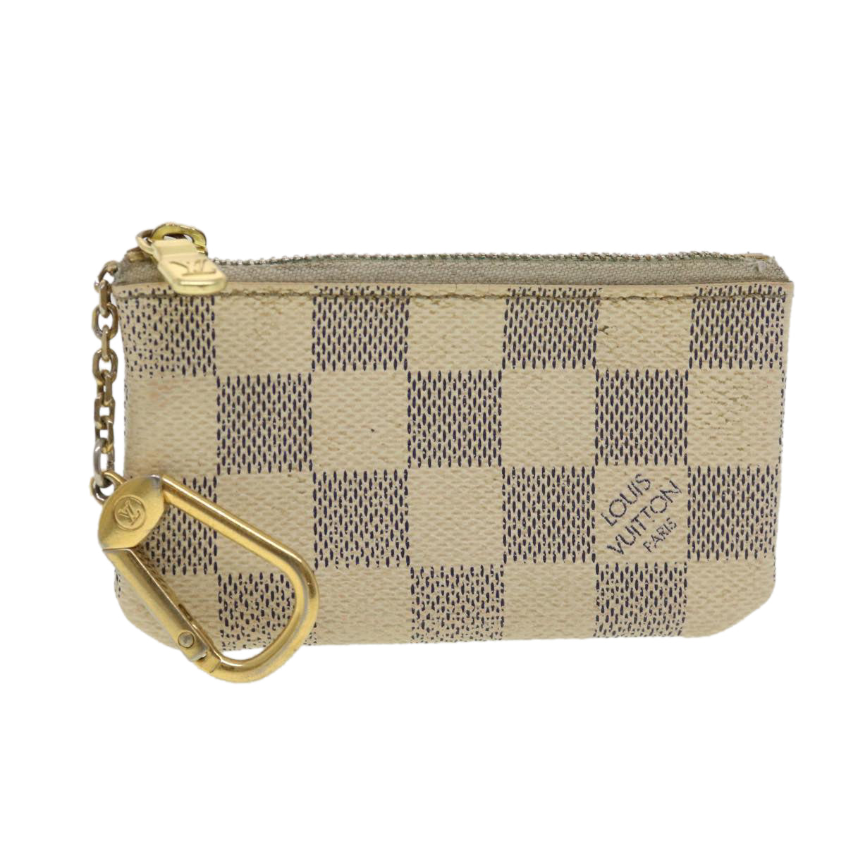 LOUIS VUITTON Damier Azur Pochette Cles Coin Purse N62659 LV 38998