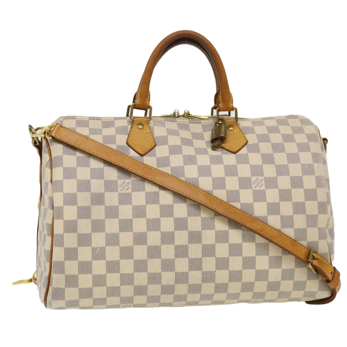 LOUIS VUITTON Damier Azur Speedy Bandouliere 35 Hand Bag N41002 LV 39036