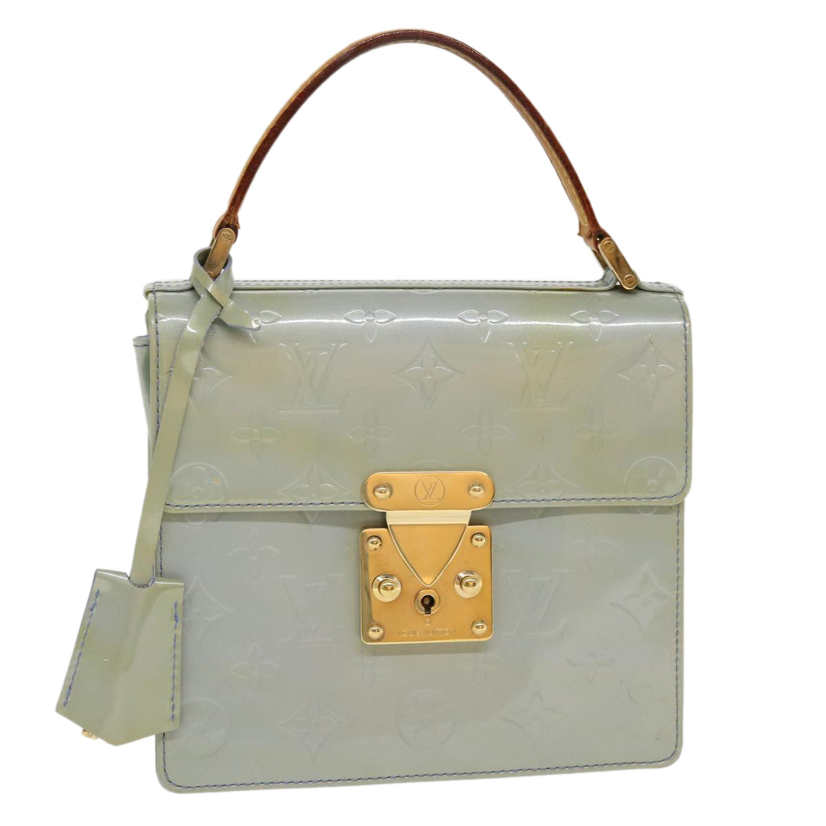 LOUIS VUITTON Monogram Vernis Spring Street Hand Bag Lavand M91216 LV 39068