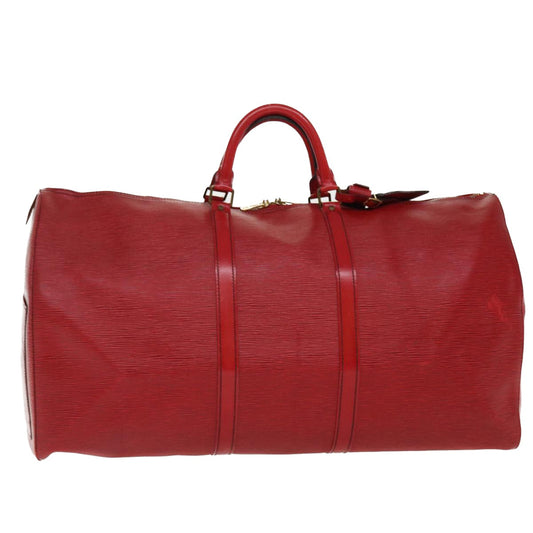 Louis Vuitton Epi Keepall 60 Boston Bag Red LV