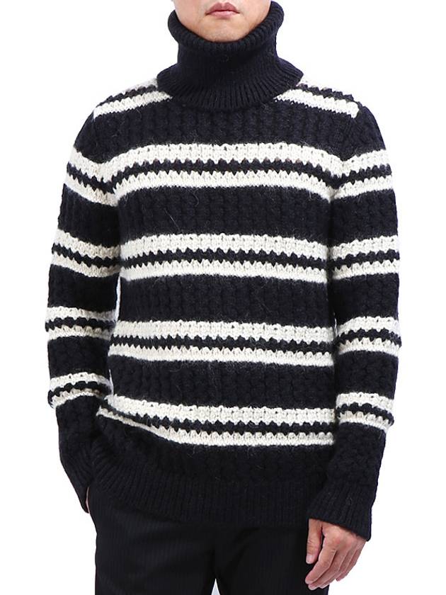 YSL Saint Laurent Saint Laurent Trending Striped Wool Turtleneck Travel Black Travel Bag