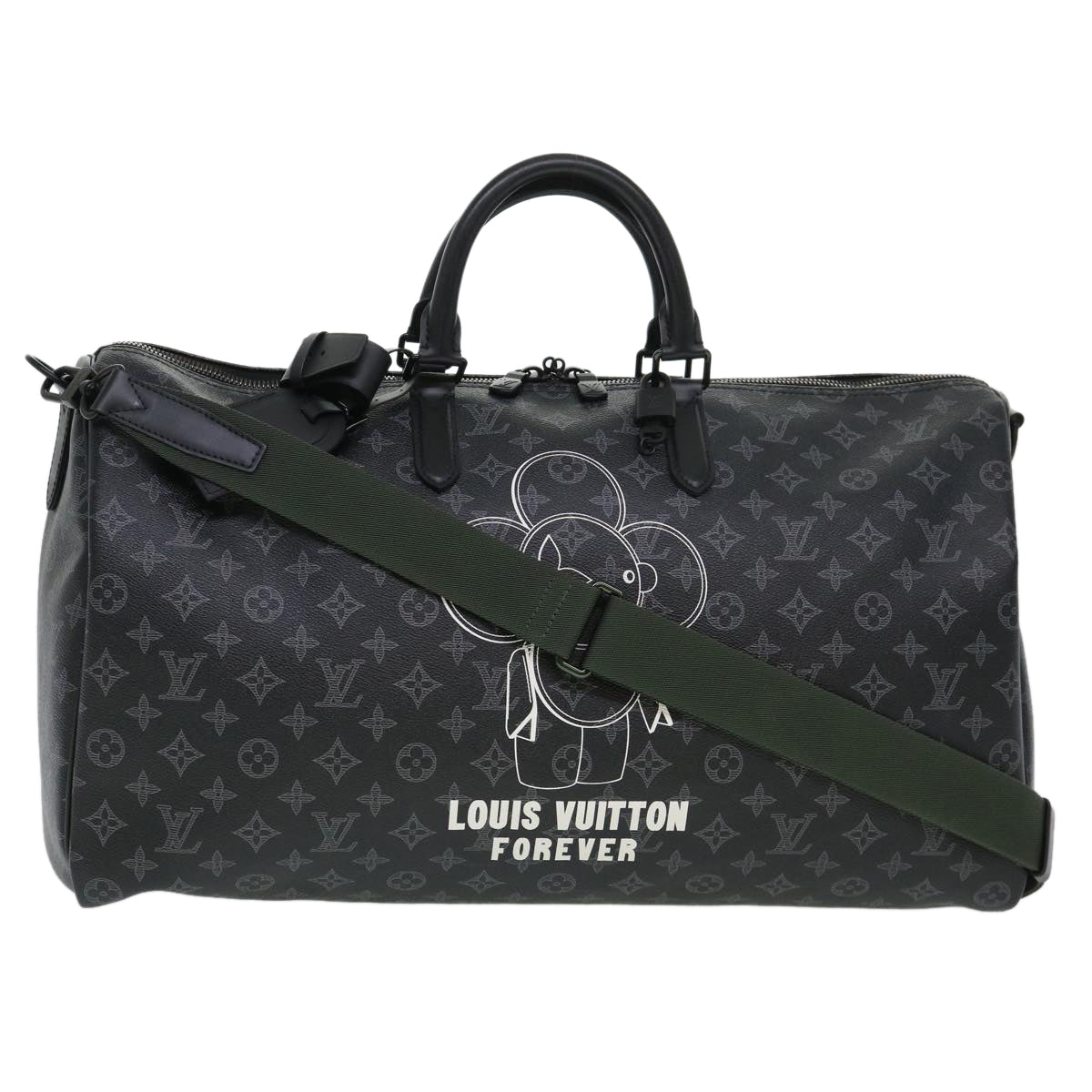LOUIS VUITTON Monogram Eclipse Vivienne Keepall 50 Boston Bag M43683 39231A