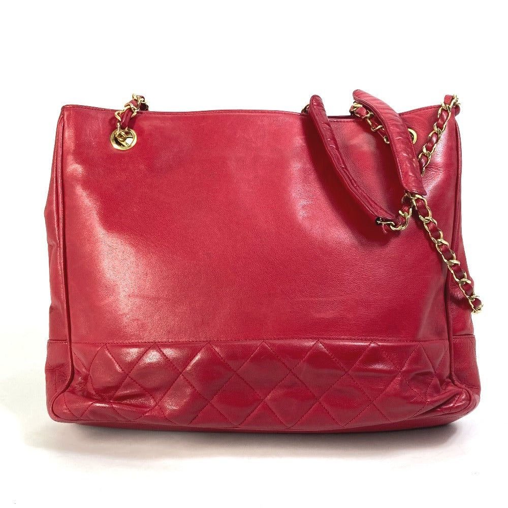 Chanel quilting matelasse Red Leather Shoulder Bag