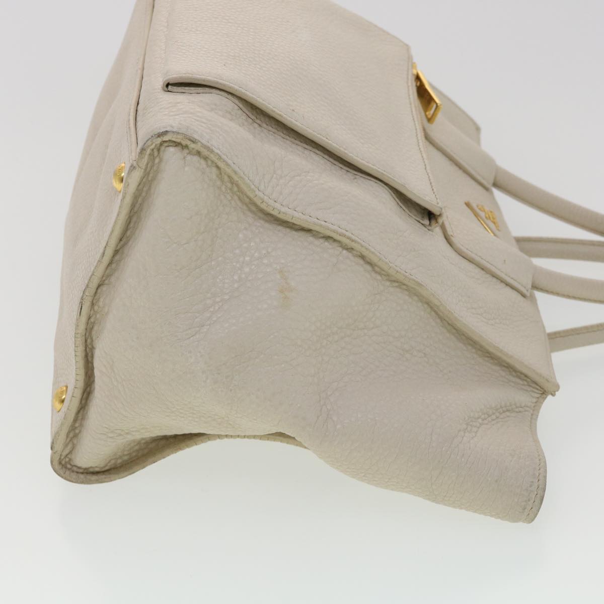 Prada Hand Bag 2Way Leather Beige Travel Bag 2Way Beige 39299