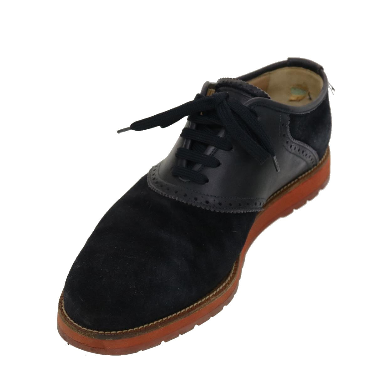 LOUIS VUITTON Shoes Suede Leather 6M Black LV 39347