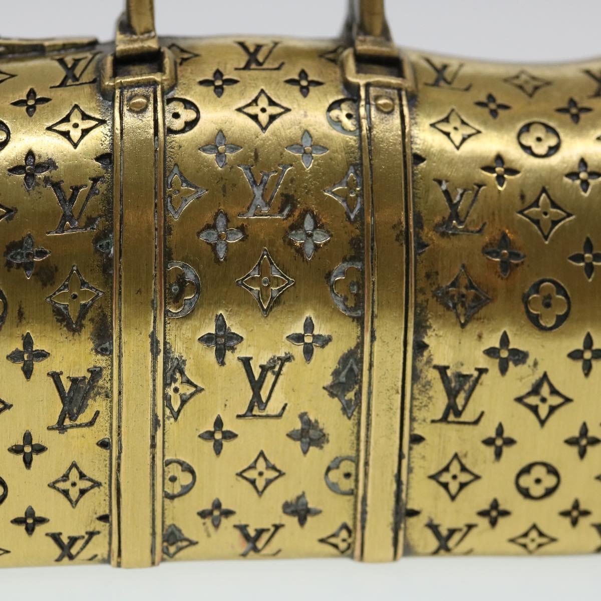 LOUIS VUITTON Keepall Type Paper Weight Metal VIP Only Gold Tone LV 39370