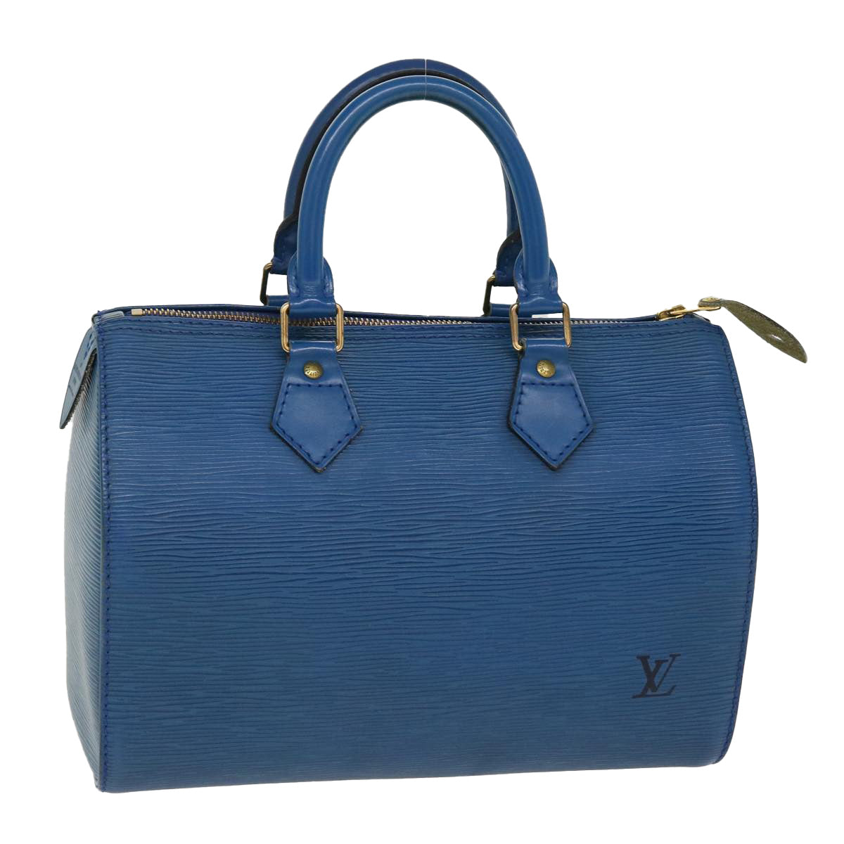 LOUIS VUITTON Epi Speedy 25 Hand Bag Toledo Blue M43015 LV 39534