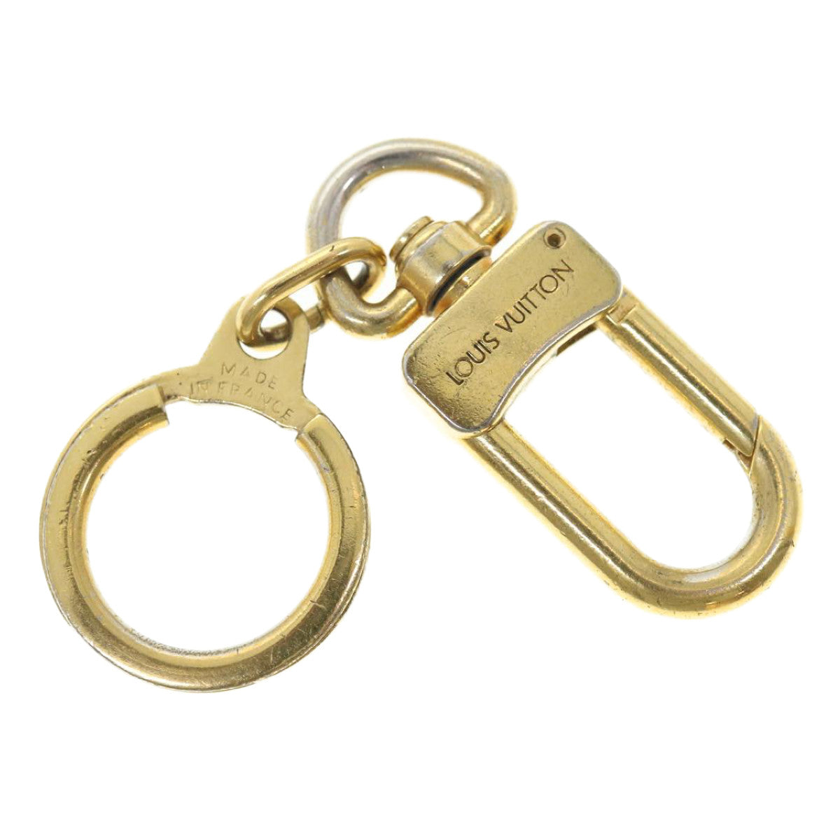 Louis Vuitton Porte Cles Key Ring Gold LV