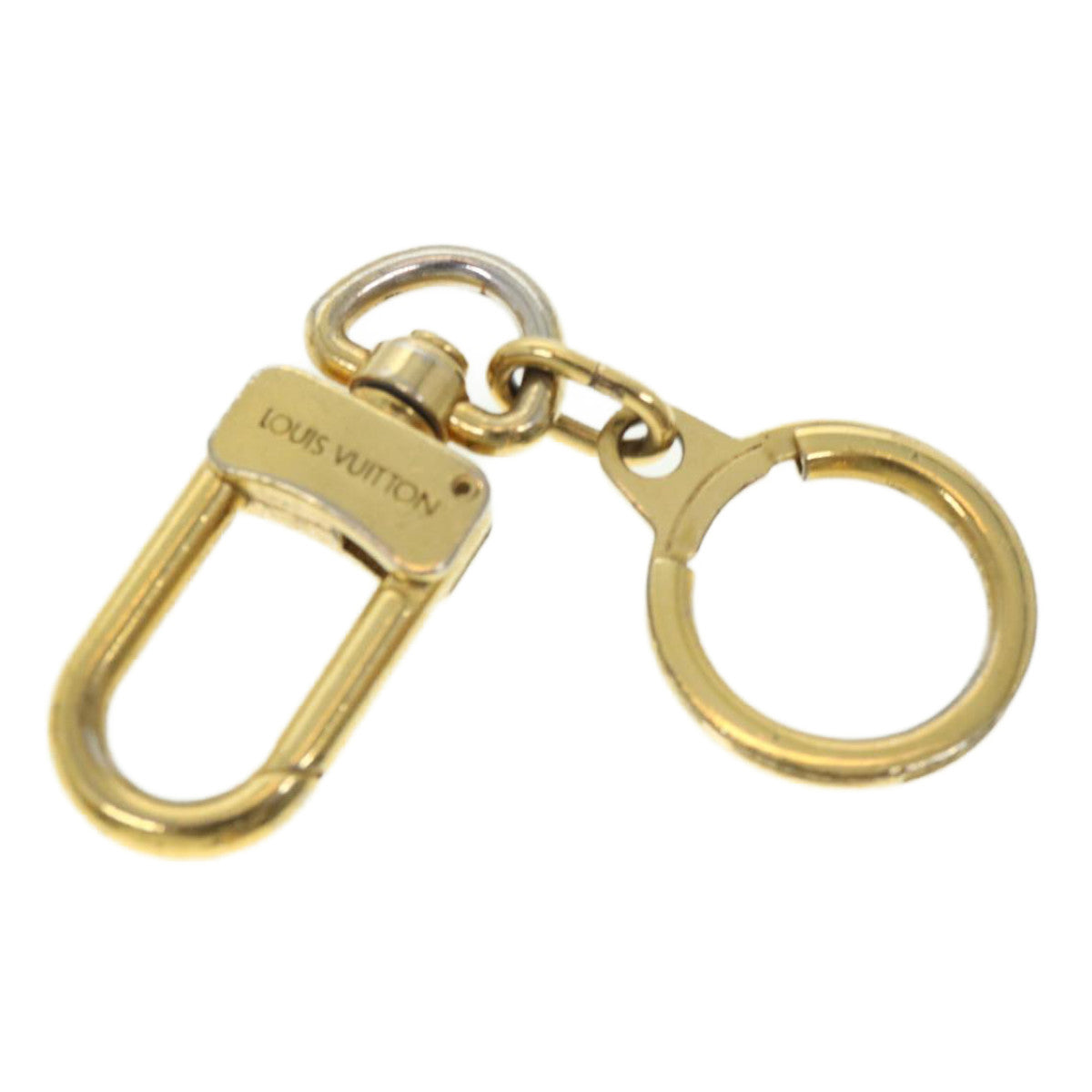 Louis Vuitton Porte Cles Key Ring Gold LV