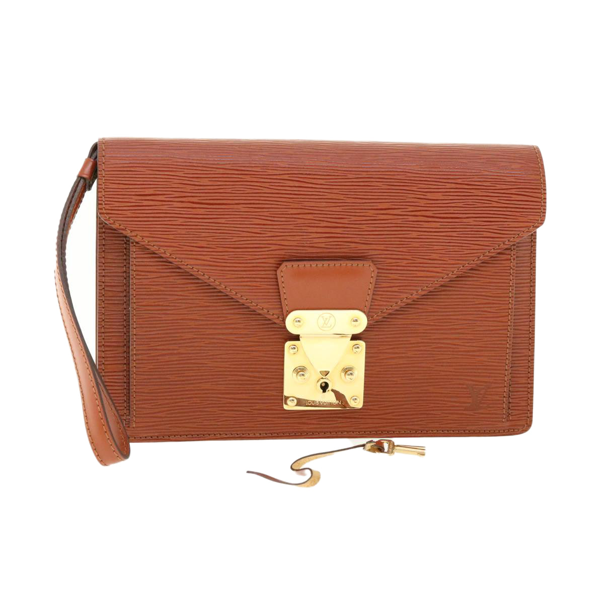 LOUIS VUITTON Epi Serie Dragonne Hand Bag Brown M52618 LV 39745