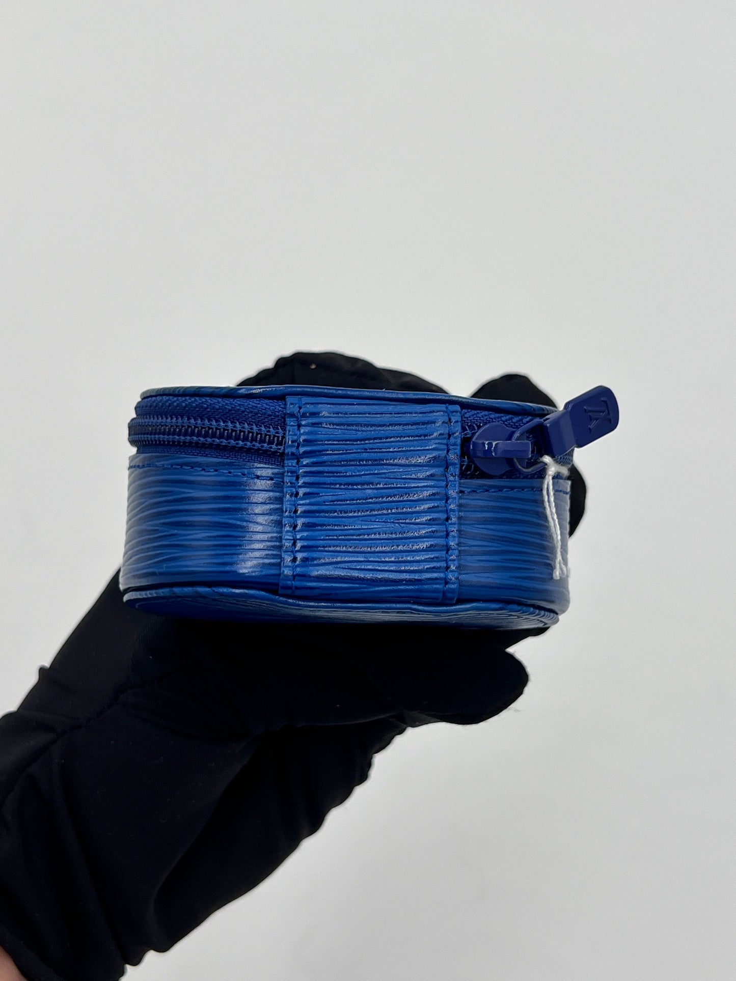 Louis Vuitton Leather Blue Coin Case AG392O