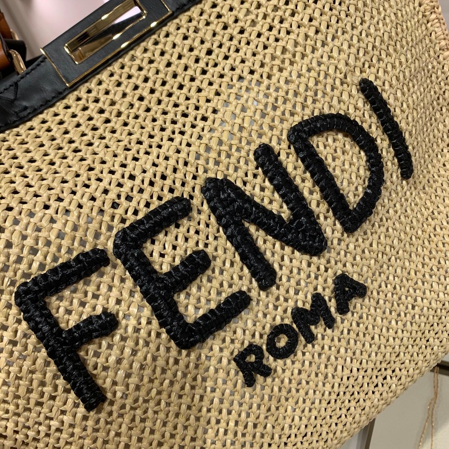 Fendi Top QualityTop Quality Peekaboo X- Woven Medium FF Tote Bag