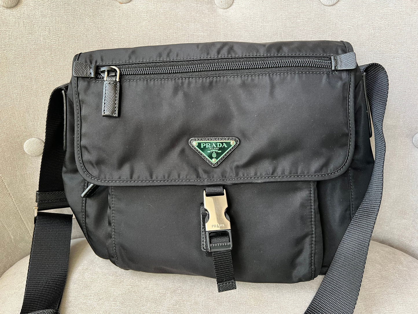 Prada Prada Nylon Black Cross Body Satchel Crossbody Bag