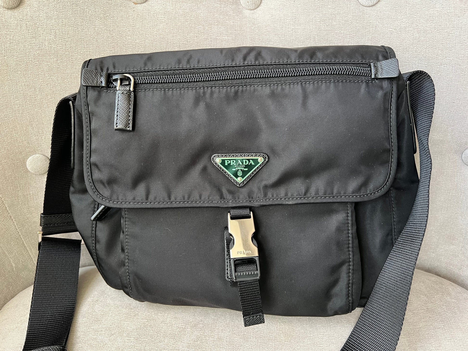 Prada Prada Nylon Black Cross Body Satchel Crossbody Bag