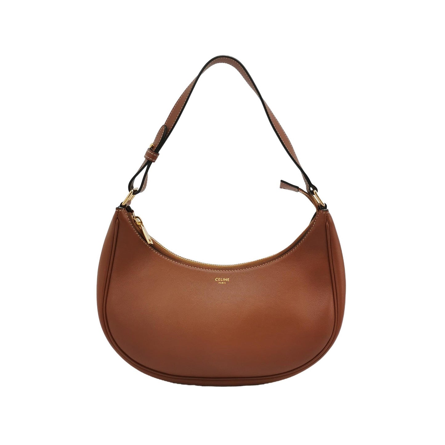 Celine Ava Hobo Natural Shoulder Bag Leather Brown