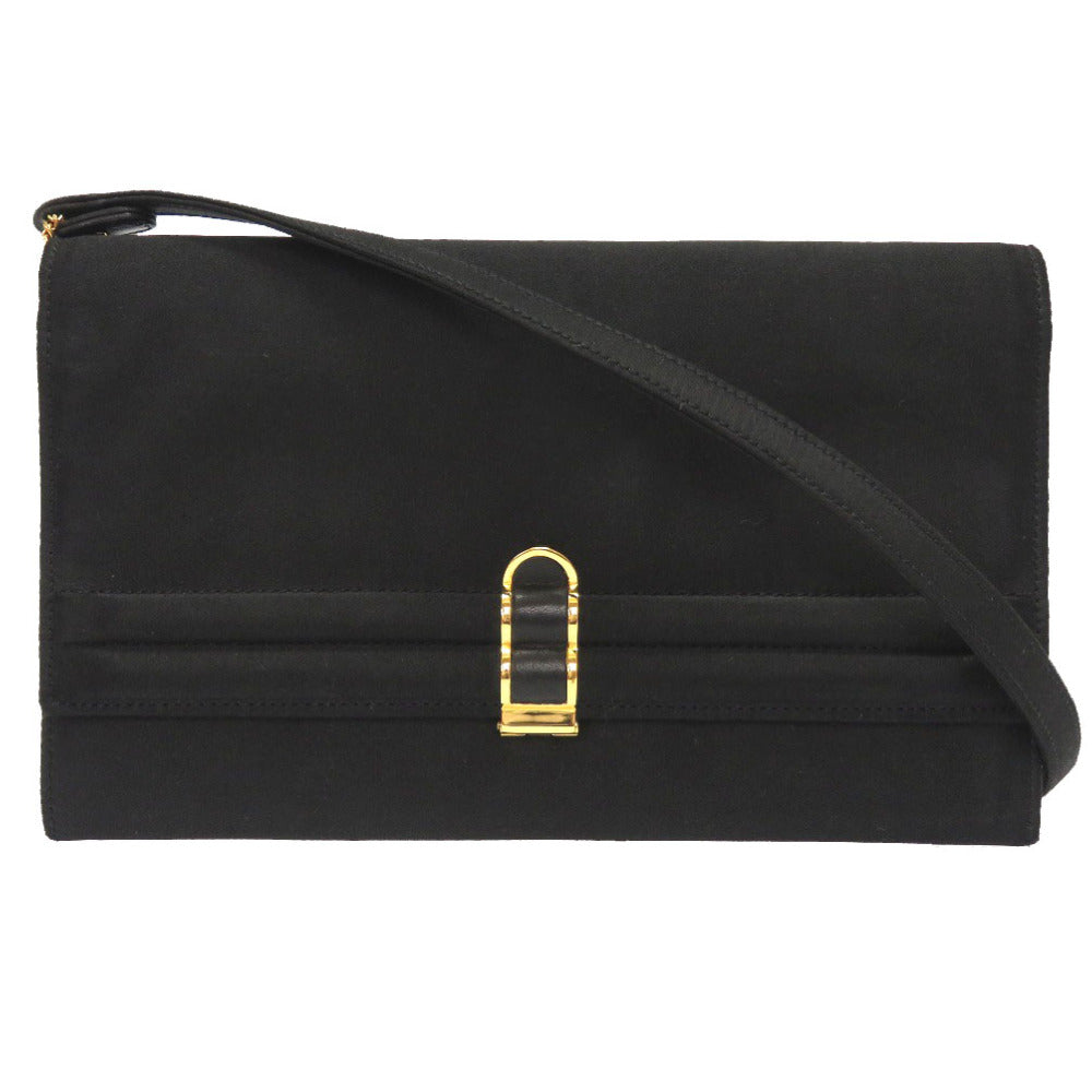 Shoulder Bag Cooktail Women Satin Black
