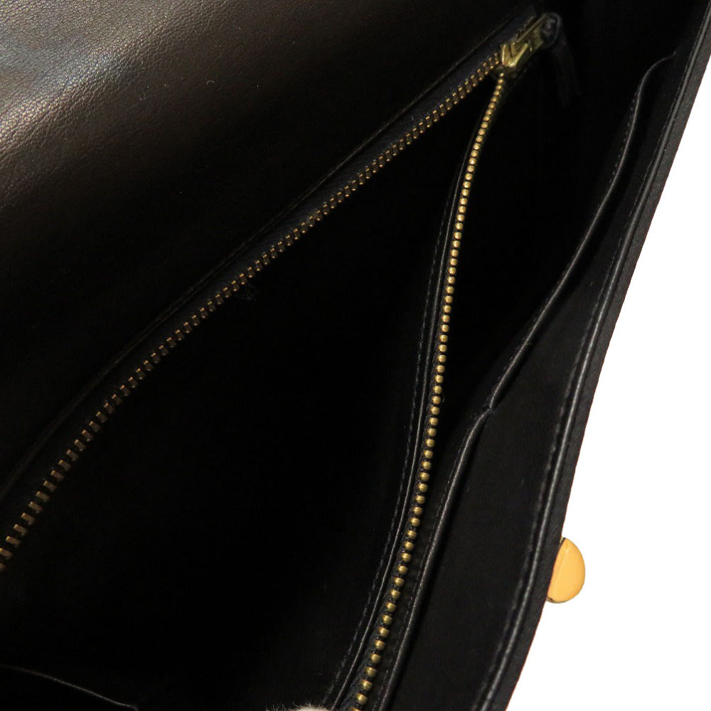 Hermes Shoulder Bag Cooktail Women Satin Black